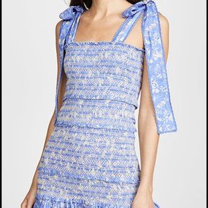 LoveShackFancy Belle Dress in Blue Jay Size XS